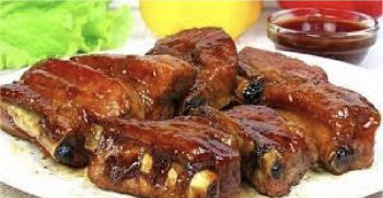 Свиные ребрышки жареные в соевом соусе (84)