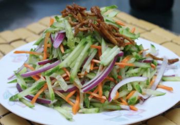 Салата огурец с мясом (15)