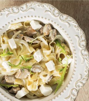 С утиной грудкой и грибами