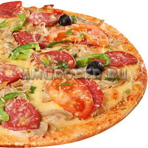Пицца с грибами и колбасой 1000гр